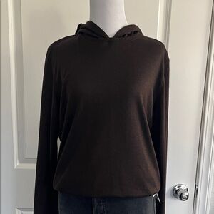 Brunello Cucinelli Dark Brown Hoodie Sweatshirt